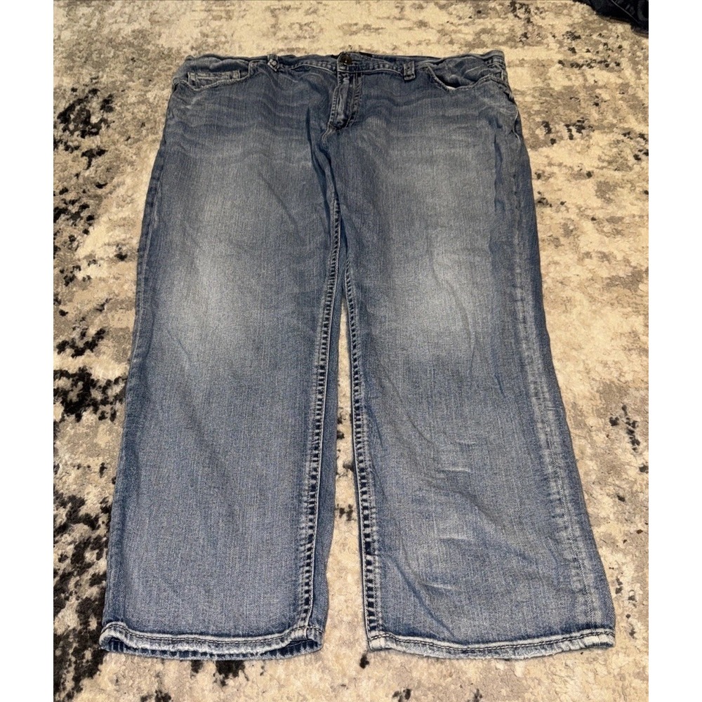 SILVER JEANS EDDIE SZ 48 X 32 BLUE DENIM JEANS